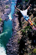 Bungi jumping from Livigstone bridge.