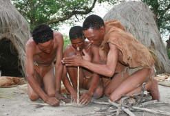 Learned to make fire with two sticks