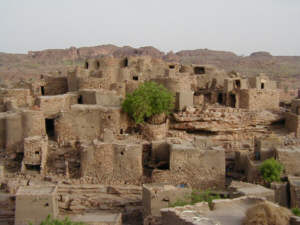 Dogon village view in Niongono